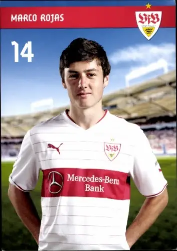 Autogrammkarte Fußballer Marco Rojas, VfB Stuttgart, Autogramm