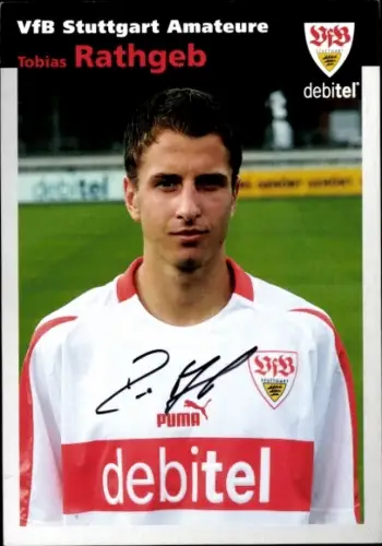 Autogrammkarte Fußballer Tobias Rathgeb, VfB Stuttgart, Autogramm