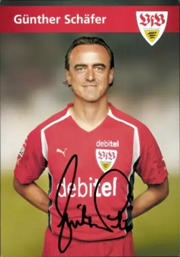 Autogrammkarte Co Trainer Günther Schäfer, VfB Stuttgart, Autogramm