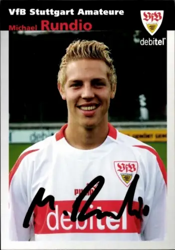 Autogrammkarte Fußballer Michael Rundio, VfB Stuttgart, Autogramm