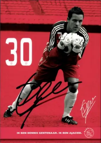 Autogrammkarte Fußballer Dennis Gentenaar, Ajax Amsterdam, Autogramm