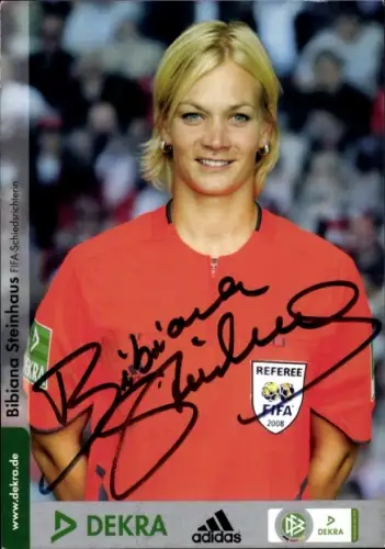 Autogrammkarte Schiedsrichterin Bibiane Steinhaus, SV Bad Lauterberg, Autogramm