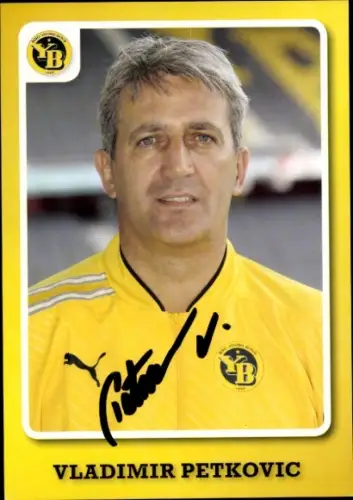 Autogrammkarte Trainer Vladimir Petkovic, BSC Young Boys, Autogramm