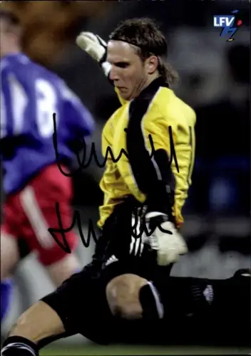 Autogrammkarte Fußballer Daniel Steuble, Liechtensteiner Fußballverband, Autogramm