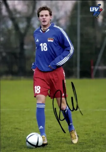 Autogrammkarte Fußballer Raphael Rohrer, Liechtensteiner Fußballverband, Autogramm