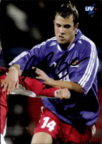 Autogrammkarte Fußballer Marco Ritzberger, Liechtensteiner Fußballverband, Autogramm