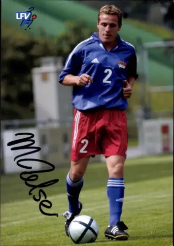 Autogrammkarte Fußballer Martin Telser, Liechtensteiner Fußballverband, Autogramm