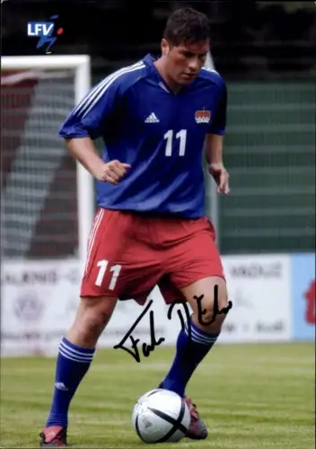 Autogrammkarte Fußballer Fabio D'Elia, Liechtensteiner Fußballverband, Autogramm