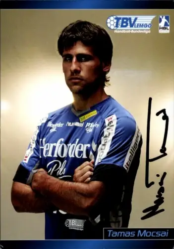 Autogrammkarte Handballer Tamas Mocsai, TBV Lemgo, Autogramm