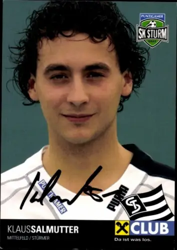 Autogrammkarte Fußballer Klaus Salmutter, SK Sturm Graz, Autogramm