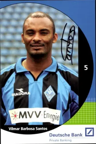 Autogrammkarte Fußballer Vilmar Barbosa Santos, SV Waldhof Mannheim 07, Autogramm
