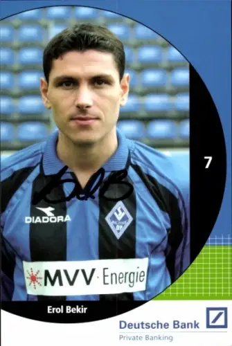 Autogrammkarte Fußballer Erol Bekir, SV Waldhof Mannheim 07, Autogramm