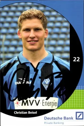 Autogrammkarte Fußballer Christian Beisel, SV Waldhof Mannheim 07, Autogramm