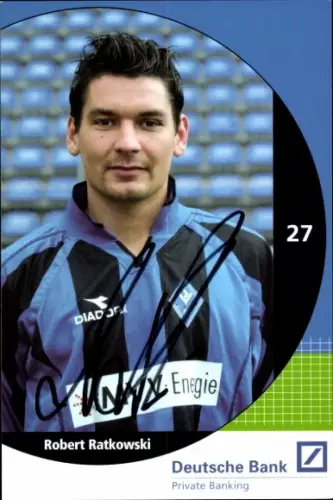 Autogrammkarte Fußballer Robert Ratkowski, SV Waldhof Mannheim 07, Autogramm
