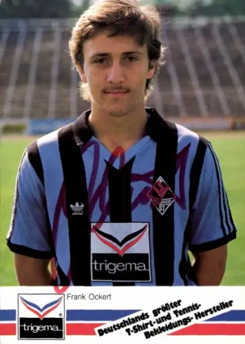 Autogrammkarte Fußballer Frank Ockert, SV Waldhof Mannheim 07, Autogramm