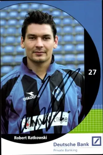 Autogrammkarte Fußballer Robert Ratkowski, SV Waldhof Mannheim 07, Autogramm