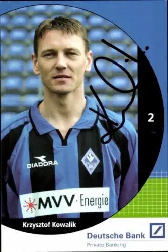 Autogrammkarte Fußballer Krzysztof Kowalik, SV Waldhof Mannheim 07, Autogramm