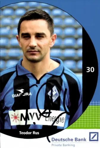 Autogrammkarte Fußballer Teodor Rus, SV Waldhof Mannheim 07, Autogramm