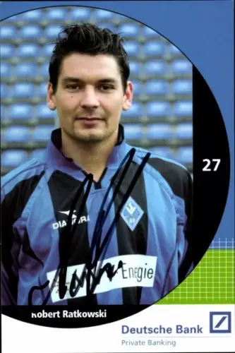 Autogrammkarte Fußballer Robert Ratkowski, SV Waldhof Mannheim 07, Autogramm