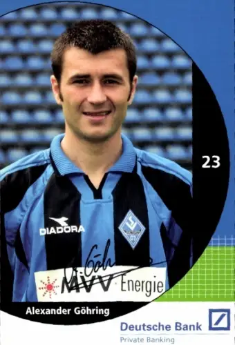 Autogrammkarte Fußballer Alexander Göhring, SV Waldhof Mannheim 07, Autogramm