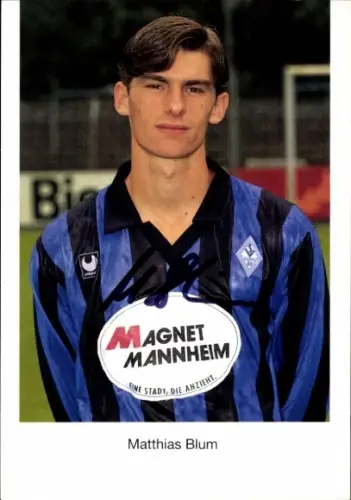 Autogrammkarte Fußballer Matthias Blum, SV Waldhof Mannheim 07, Autogramm