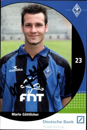 Autogrammkarte Fußballer Mario Göttlicher, SV Waldhof Mannheim 07, Autogramm