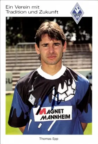 Autogrammkarte Fußballer Thomas Epp, SV Waldhof Mannheim 07, Autogramm