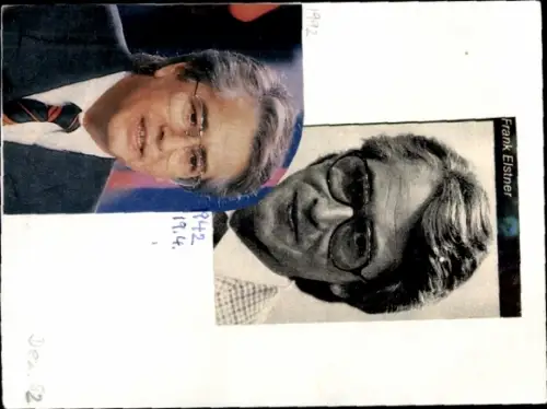 Autogrammkarte Moderator Frank Elstner, Portrait, Autogramm