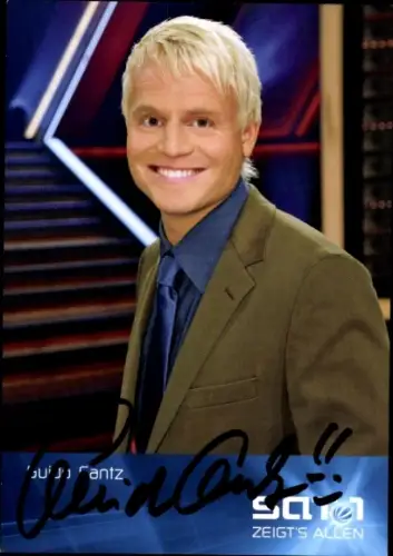 Autogrammkarte Moderator Guido Cantz, Portrait, Autogramm