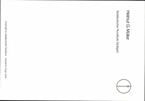 Autogrammkarte Moderator Helmut G. Müller, Portrait, Autogramm