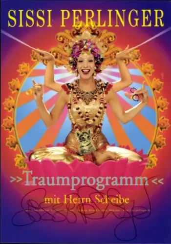 Ak Schauspielerin und Sängerin Sissi Perlinger, Portrait, Traumprogramm, Autogramm