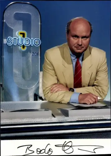 Ak Moderator Bodo H. Hauser, Portrait, Studio1, Autogramm