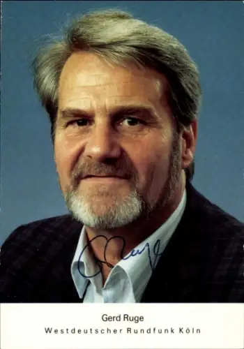 Ak Gerd Ruge, Westdeutscher Rundfunk Köln, Portrait, Autogramm