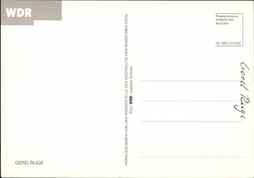 Ak Journalist Gerd Ruge, Autogramm