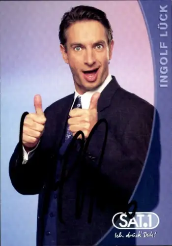 Ak Moderator Ingolf Lück, Portrait, Serie Die Wochenschow, Autogramm