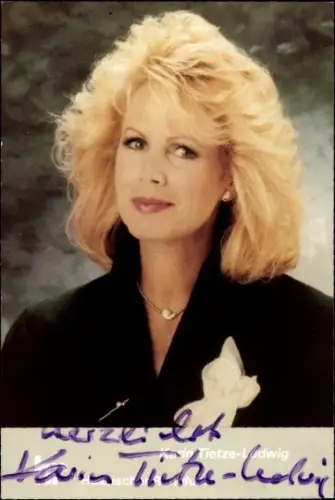 Ak Fernsemoderatorin Karin Tietze-Ludwig, Portrait, Autogramm