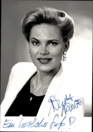 Ak Schauspielerin Nina Ruge, Portrait, Autogramm