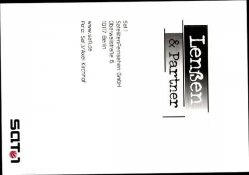 Autogrammkarte Fernsehanwalt Ingo Lenßen, Portrait, Autogramm