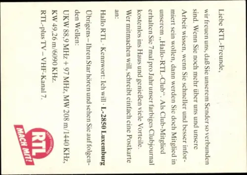 Autogrammkarte Moderator Rainer Holbe, Portrait, Autogramm