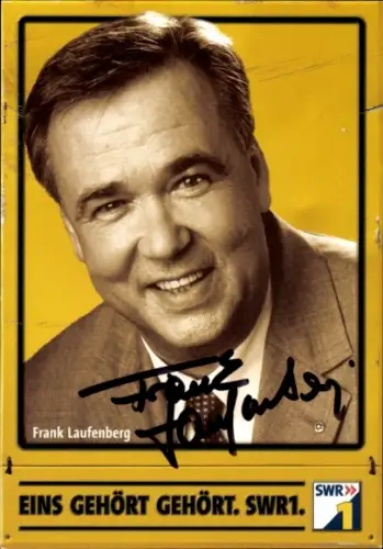 Autogrammkarte Moderator Frank Laufenberg, Portrait, Autogramm