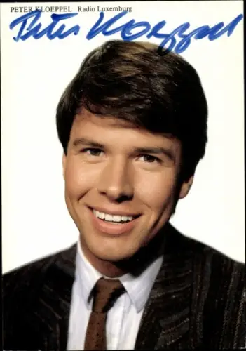 Autogrammkarte Moderator Peter Kloeppel, Portrait, Autogramm