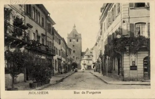 Ak Molsheim Elsass Bas Rhin, Rue du Forgeron