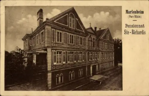 Ak Marlenheim Elsass Bas Rhin, Pensionnat Ste. Richardis