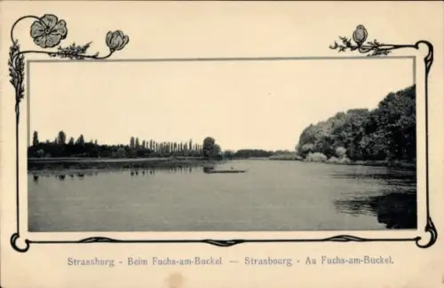 Passepartout Ak Straßburg Elsass Bas Rhin, Beim Fuchs-am-Buckel