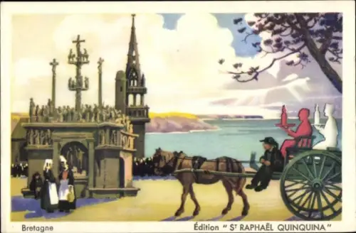 CPA Bretagne, Reklame, Saint Raphael Quinquina