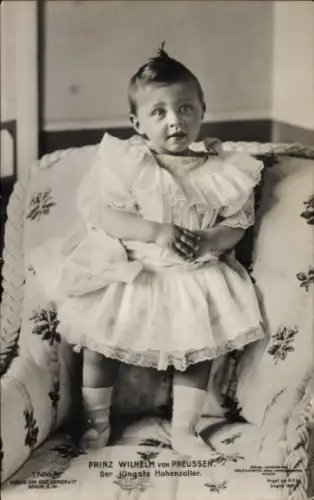 Ak Prinz Wilhelm von Preußen, Der jüngste Hohenzoller, Kinderportrait