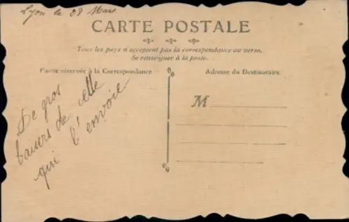 Material Ak Stofffahne, Blumen, Glückwunsch 1. April