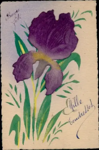 Material Ak Blume, Glückwunsch, Kitsch