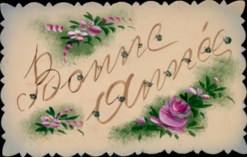 Ak Glückwunsch Neujahr, Blumen