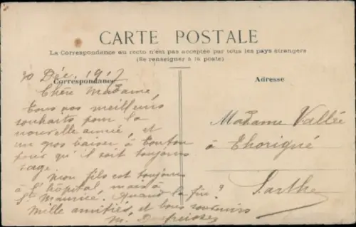 Ak Familie mit Kindern, Blumen, Kitsch